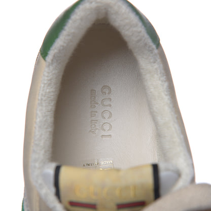 Gucci Nubuck Web Cherries Womens Screener Sneakers 39 Dusty Milk White Vintage Green 8 of 9