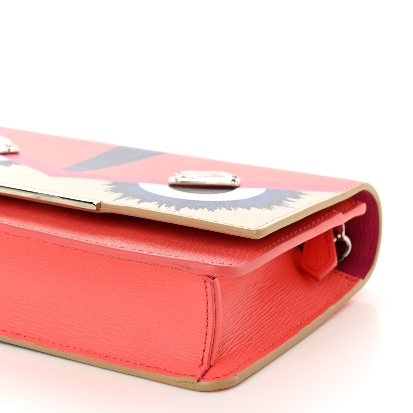 Vitello Elite Crystal Eye Monster Tube Wallet on Chain Bellini Multicolor