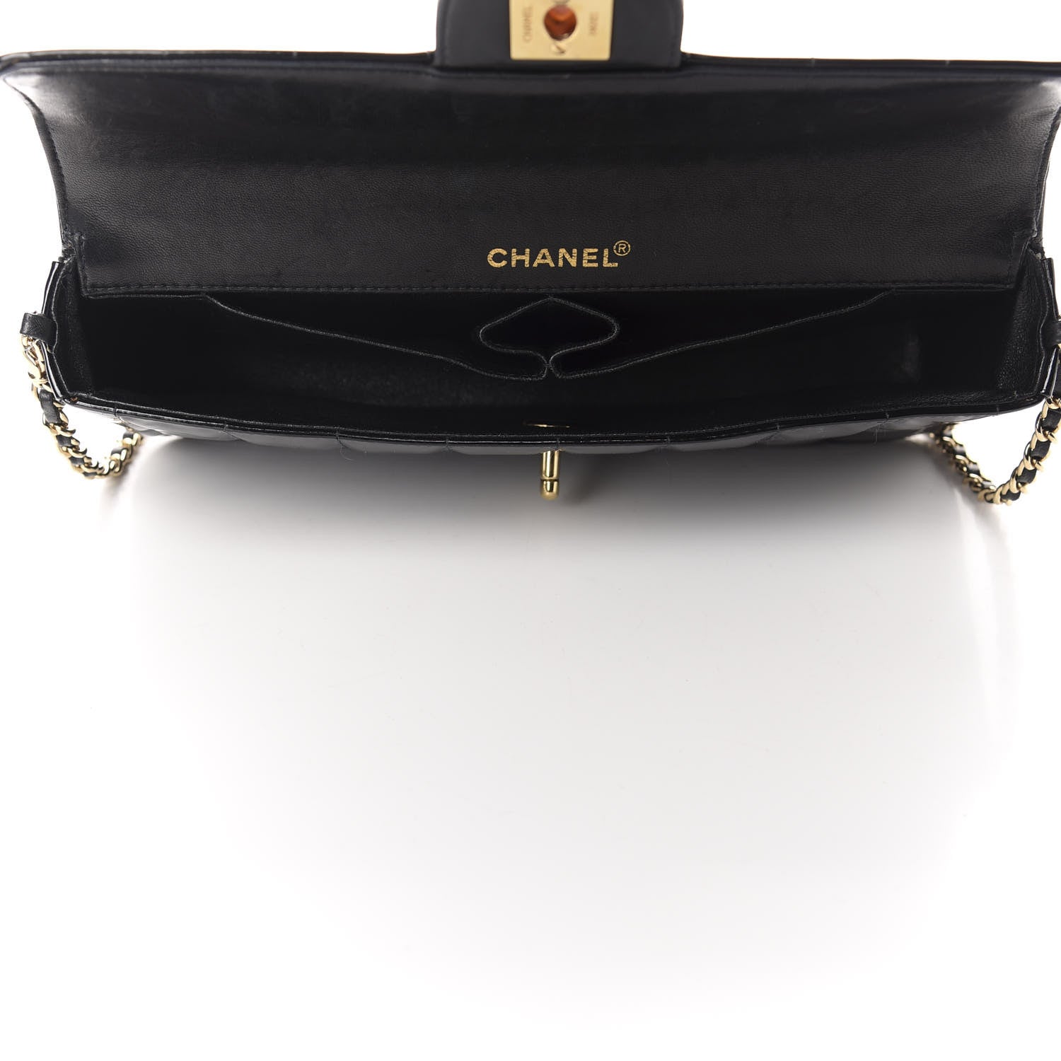 Chanel Patent Quilted East West Chocolate Bar Flap Black 5 of 13