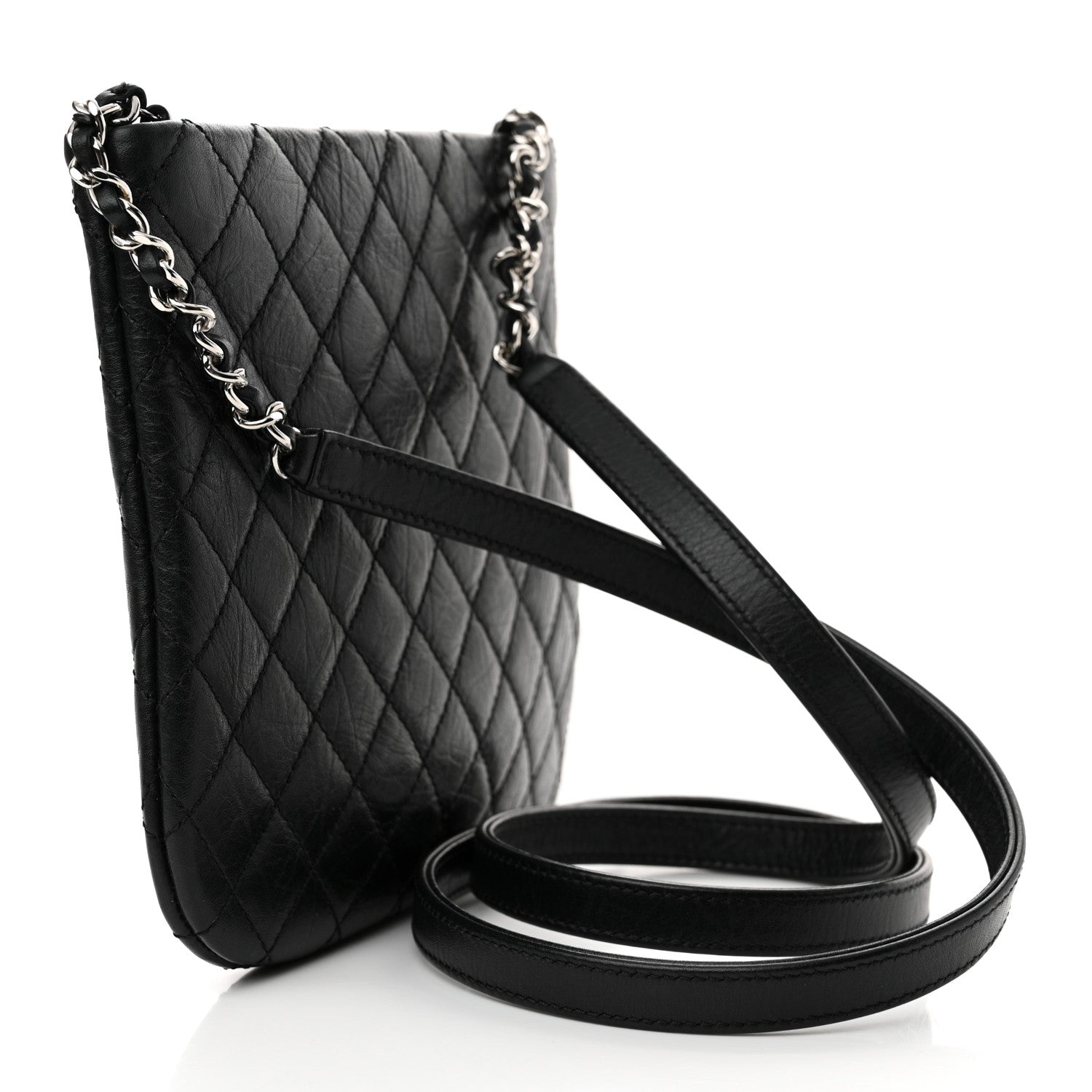 Chanel Aged Calfskin Quilted Crossbody Bag Black 3 of 12