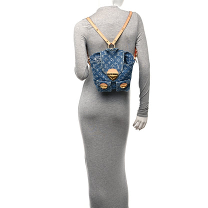 Louis Vuitton Denim Venice Backpack Blue 2 of 13