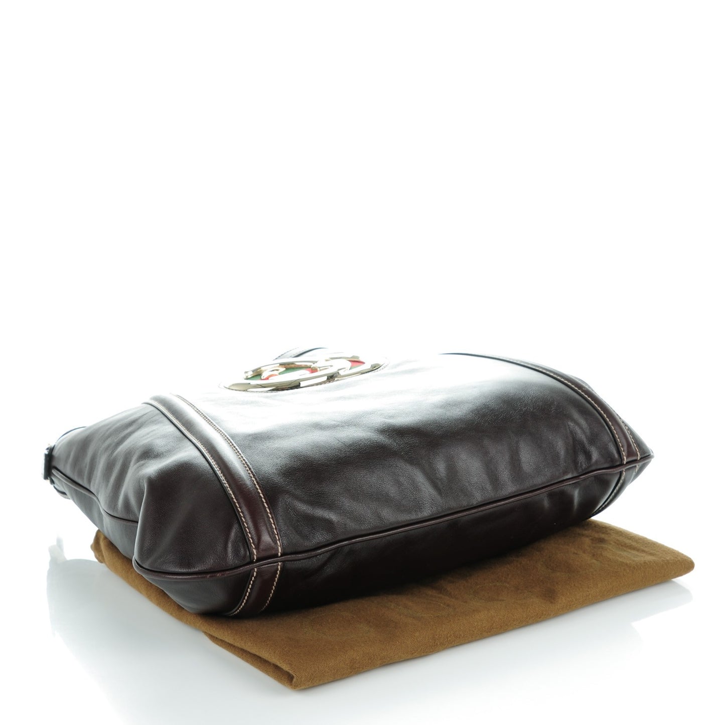 Calfskin Medium Britt Hobo Dark Brown