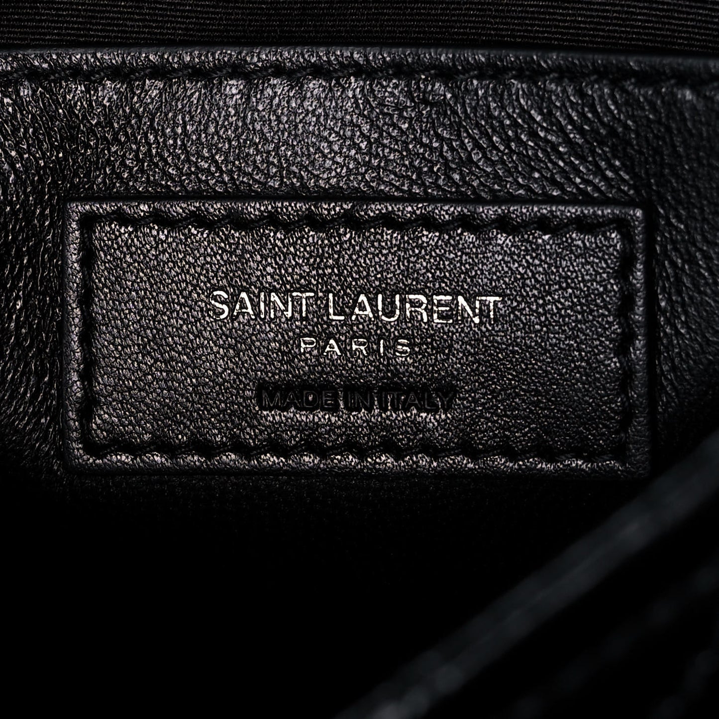 Crinkled Calfskin Matelasse Monogram Baby Niki Chain Satchel Black