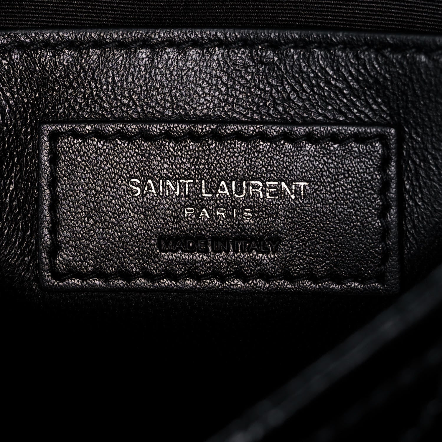Saint Laurent Crinkled Calfskin Matelasse Monogram Baby Niki Chain Satchel Black 6 of 13
