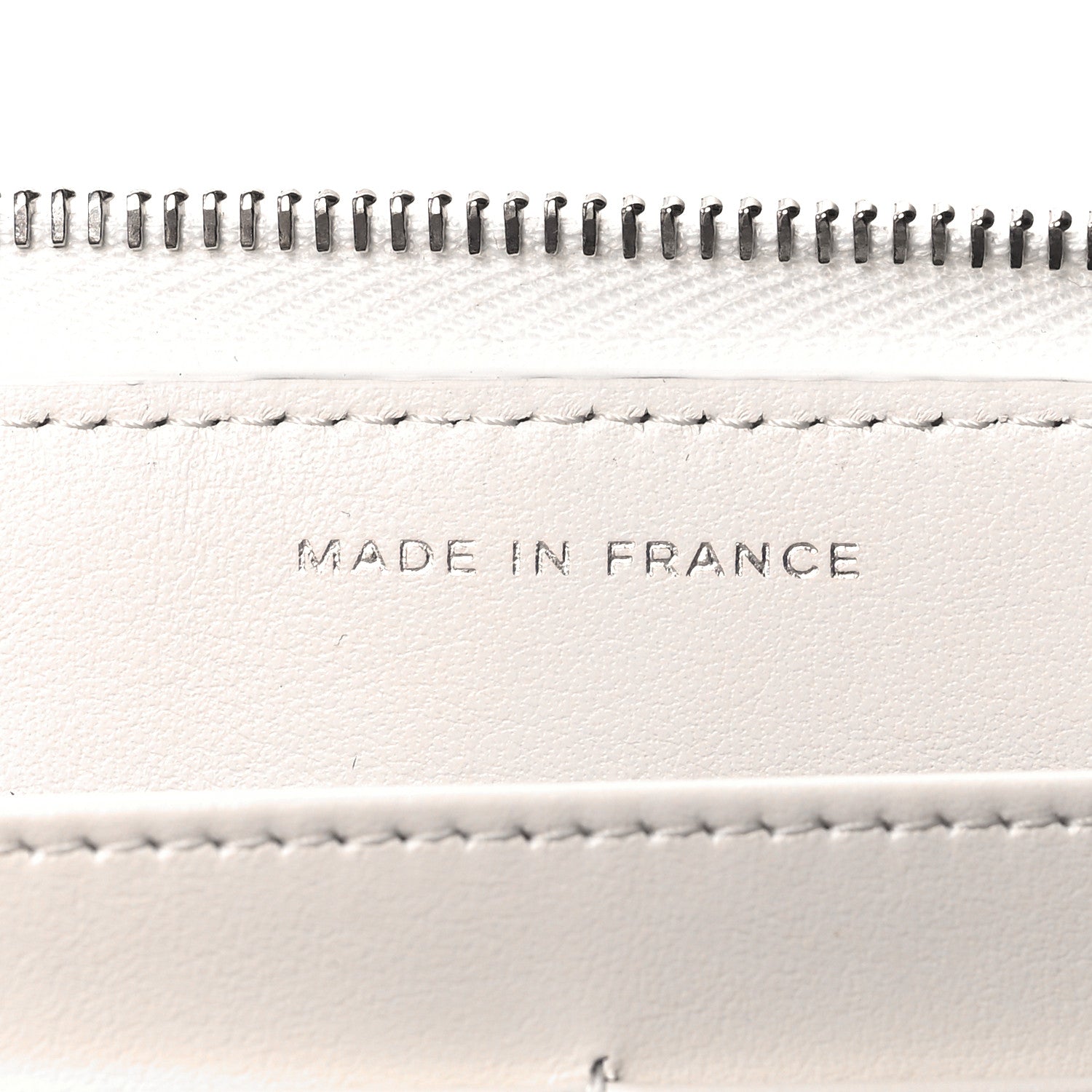 Chanel Caviar Quilted Coco Chanel Logo CC Large Gusset Zip Around Wallet White 7 of 9
