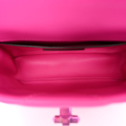Valentino Garavani Nappa Lacquer Monochrome Small Roman Stud Shoulder Bag Pink PP 5 of 9