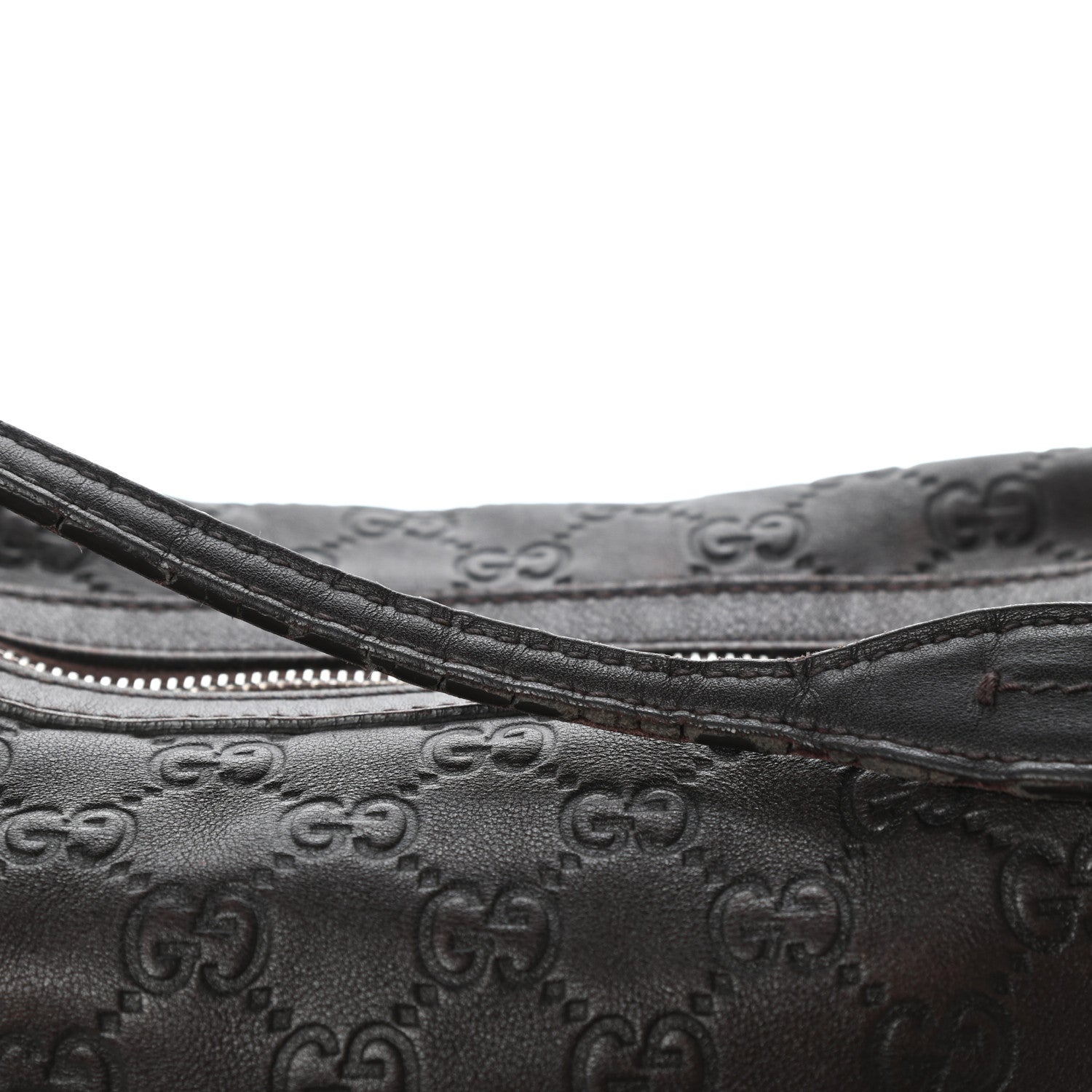 Gucci Guccissima Large Bree Hobo Dark Brown 11 of 12