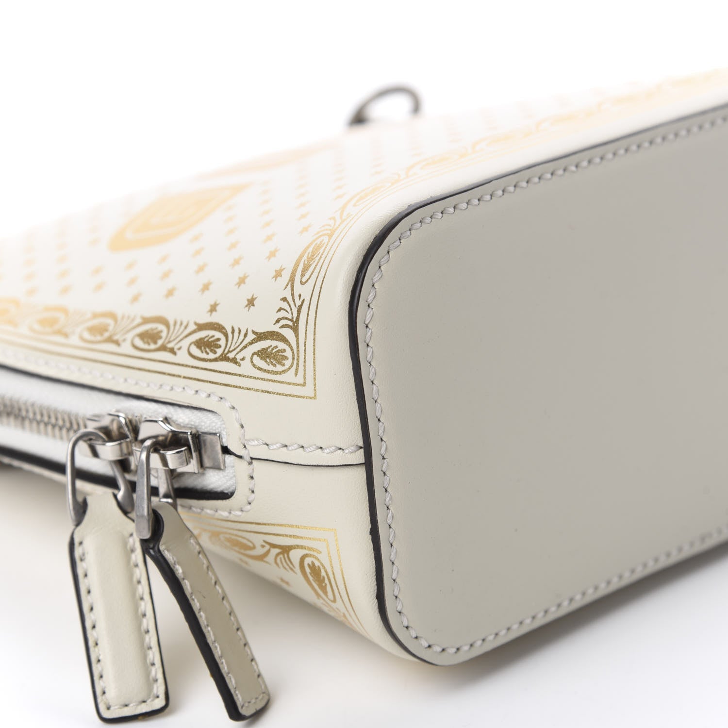 Gucci X SEGA Calfskin GUCCY Stars Mini Dome Shoulder Bag Mystic White Gold 6 of 10
