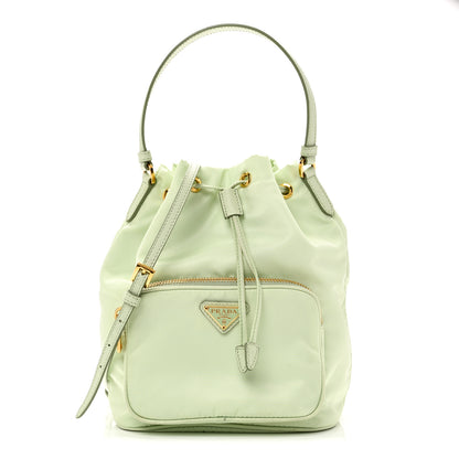 Prada Re-Nylon Saffiano Duet Bucket Crossbody Bag Acqua 1 of 10