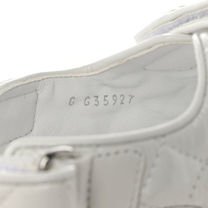 Chanel Laminated Lambskin Quilted Velcro Dad Sandals 39 White 6 of 9