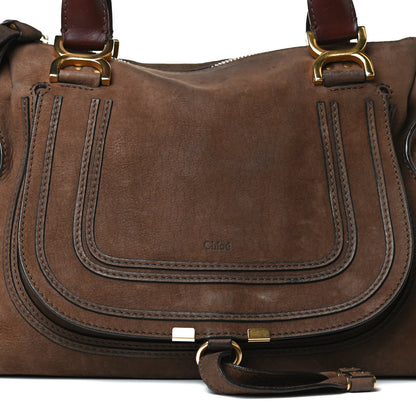 Chloe Nubuck Medium Marcie Satchel Dark Brown 8 of 18
