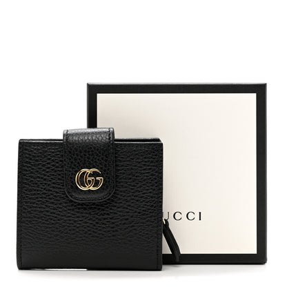 Gucci Dollar Calfskin GG Marmont French Wallet Black 8 of 8