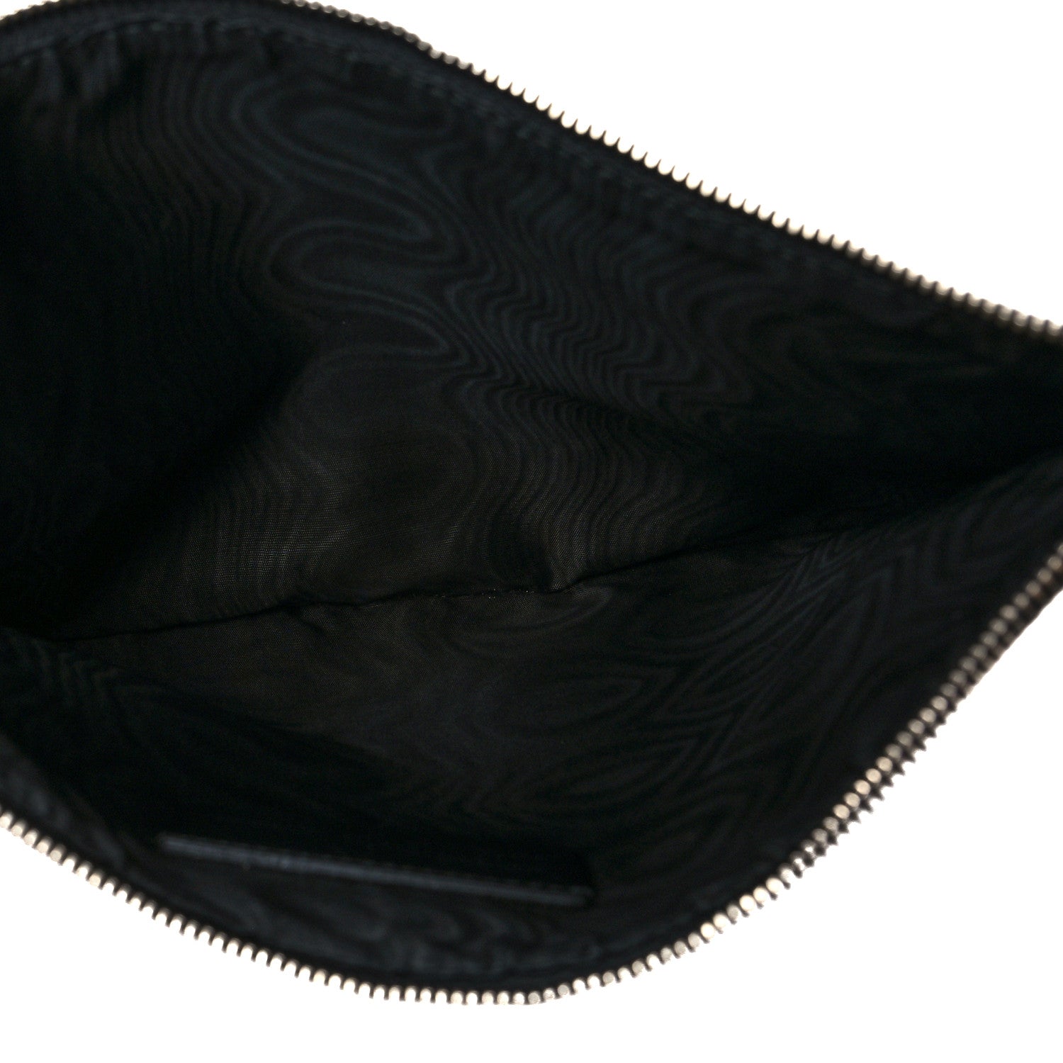 Alexander McQueen Silk Fur Print Zip Pouch Black Grey 5 of 8