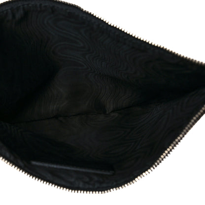 Alexander McQueen Silk Fur Print Zip Pouch Black Grey 5 of 8