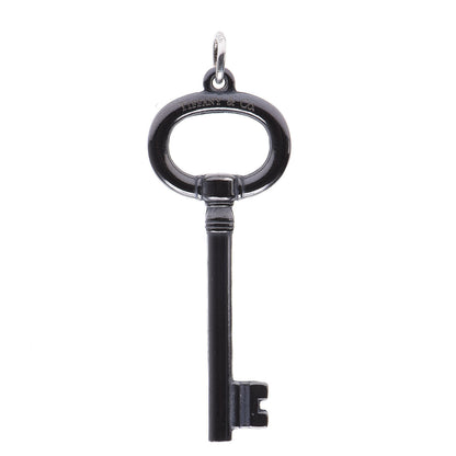 Tiffany Black Titanium Oval Key Pendant 1 of 5