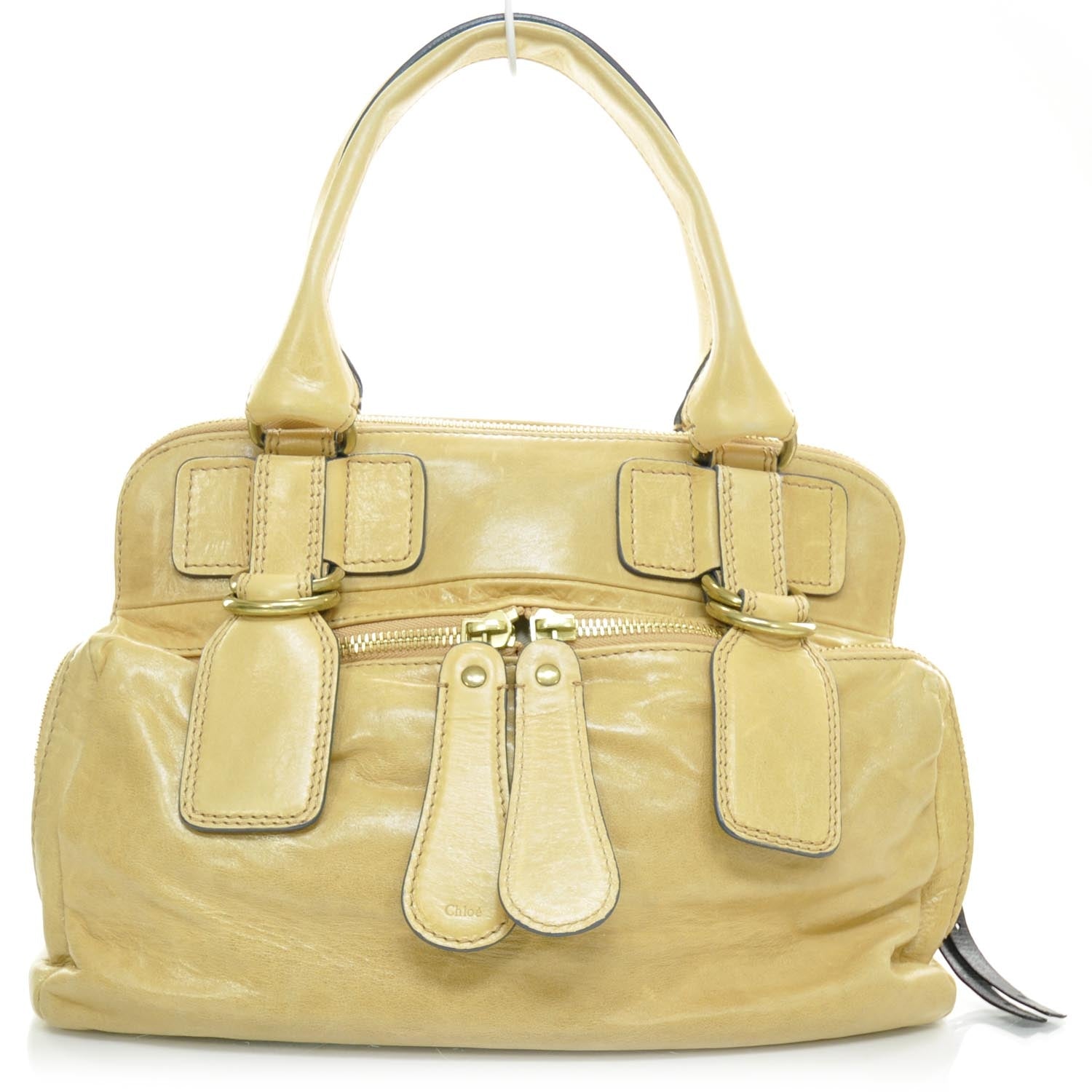 Chloe Lambskin Quilted Large Bay Tote Tan 1 of 7