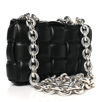 Bottega Veneta Lambskin Maxi Intreccio Padded Chain Cassette Crossbody Bag Black 3 of 8