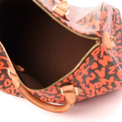 Louis Vuitton Monogram Graffiti Speedy 30 Orange 5 of 10