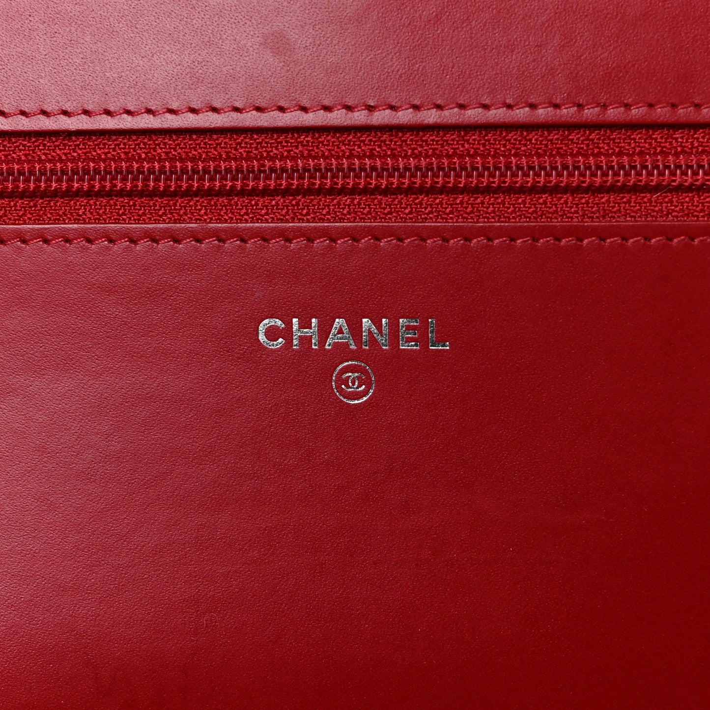 Lambskin Quilted Coco Boy Wallet On Chain WOC Red