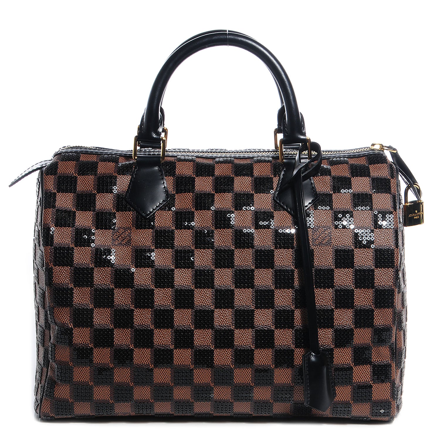 Louis Vuitton Damier Paillettes Speedy 30 Black 1 of 8