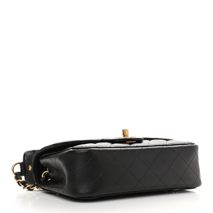 Chanel Calfskin Quilted Small Strap Into Flap Black 4 of 10