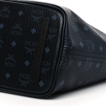 MCM Visetos Medium Reversible Shopping Tote Black 10 of 17
