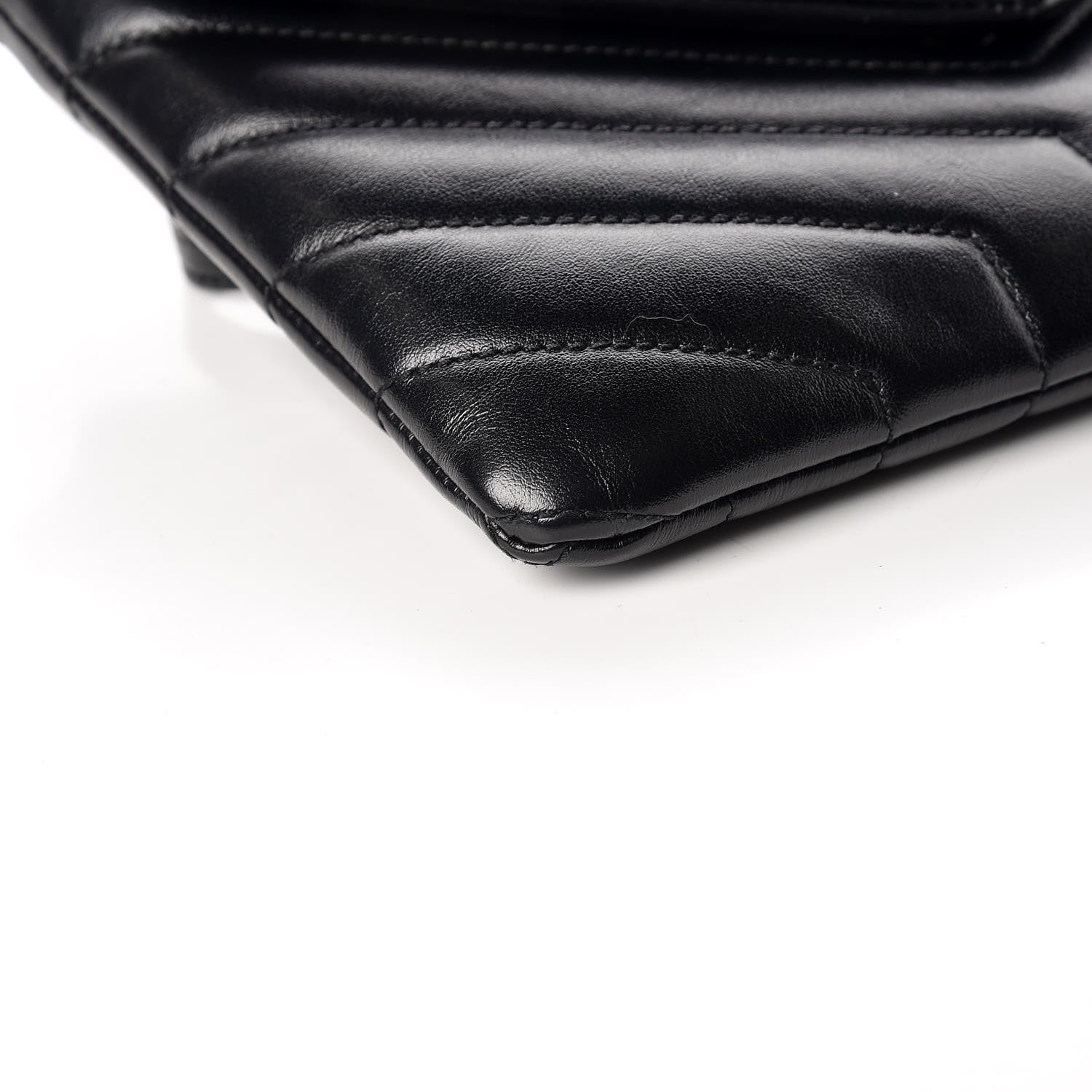 Saint Laurent Calfskin Y Quilted Monogram Loulou Flap Bag Black 5 of 10