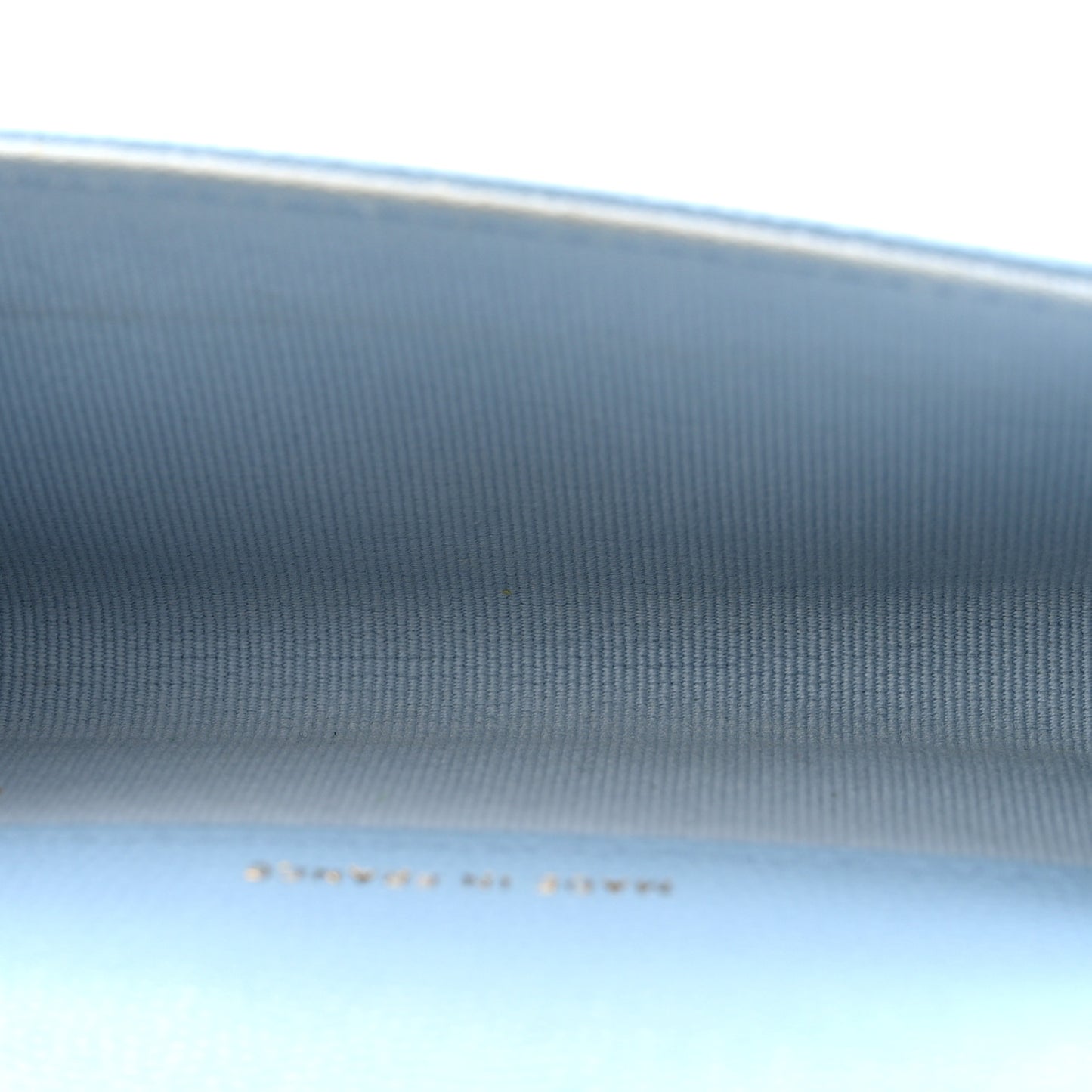 Caviar Quilted Flap Card Holder Wallet Light Blue