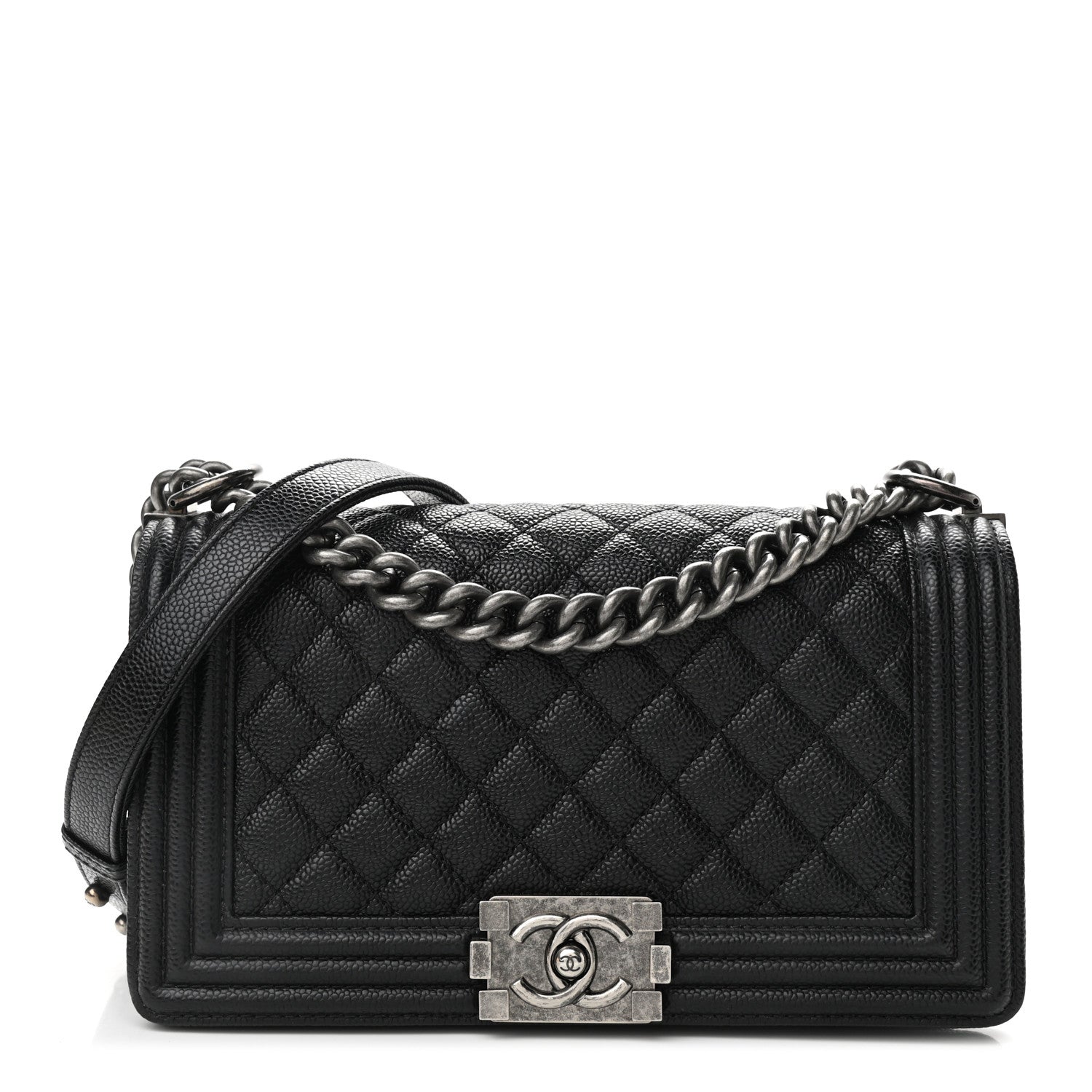 Chanel Caviar Quilted Medium Boy Flap Black 1 of 10