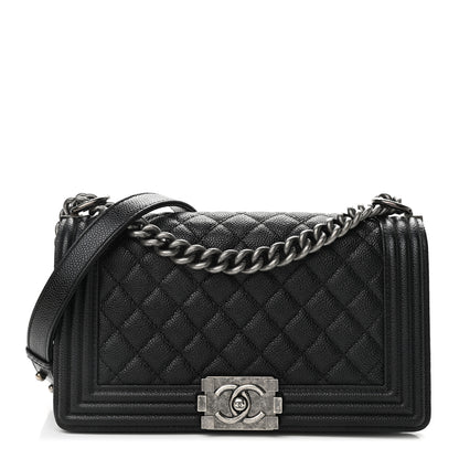 Chanel Caviar Quilted Medium Boy Flap Black 1 of 10