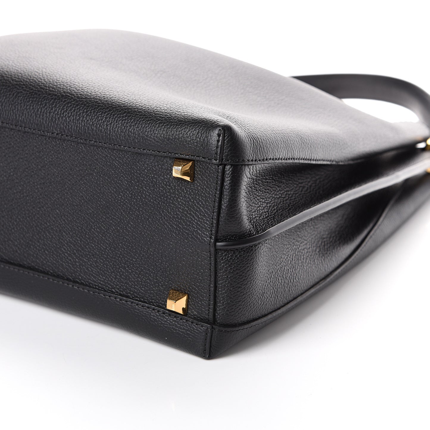 Grained Calfskin Large Milla Hobo Black