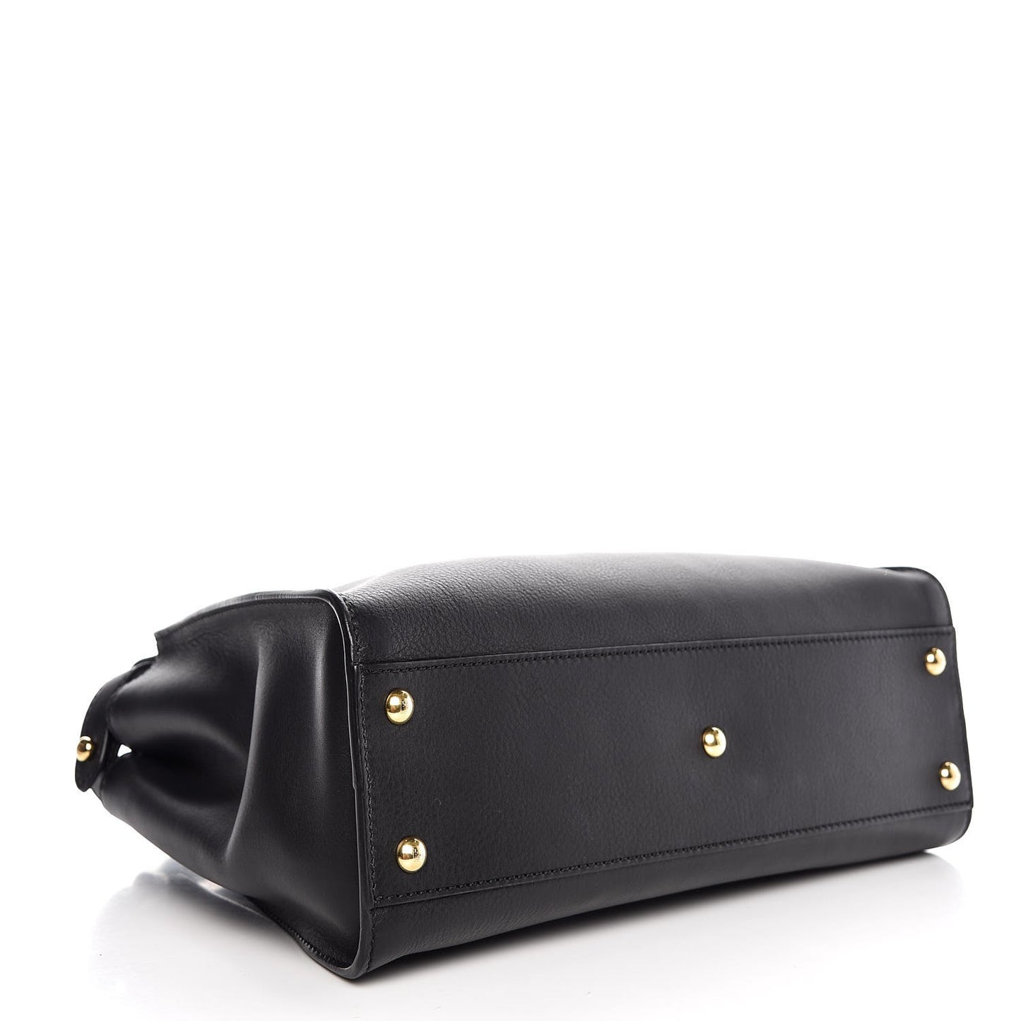 Vitello Seta Shiny Nappa Medium Peekaboo Iconic Satchel Black