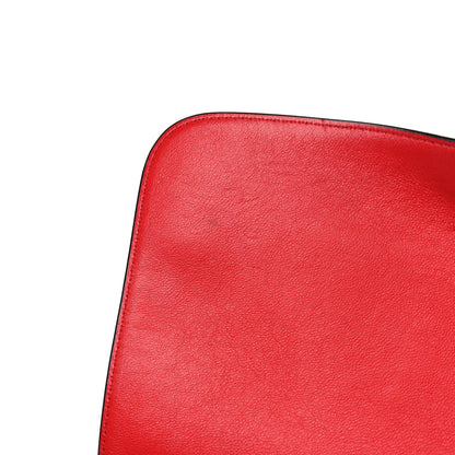 Celine Drummed Calfskin Suede Medium Trapeze Coquelicot 20 of 23