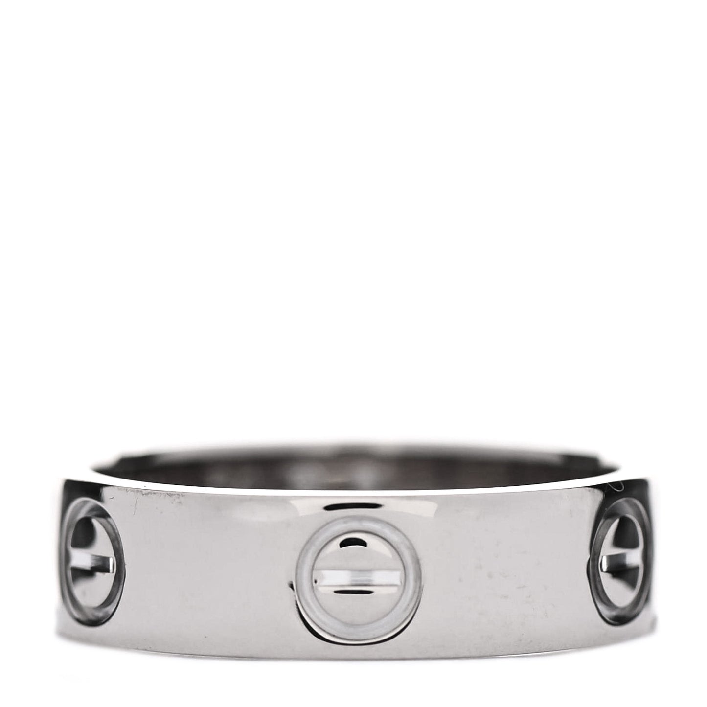 18K White Gold 5.5mm LOVE Ring 54 6.75