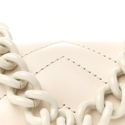 Gucci Calfskin Matelasse Monochrome GG Marmont Chain Belt Bag 95 Mystic White 8 of 11