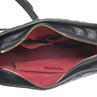 Chanel Aged Calfskin Quilted Medium Gabrielle Hobo Black 4 of 4
