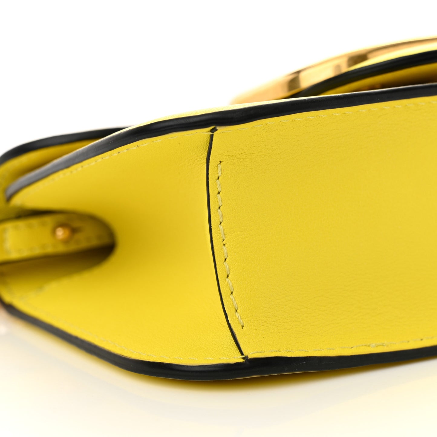 Calfskin Vlogo Small Loco Shoulder Bag Shocking Yellow