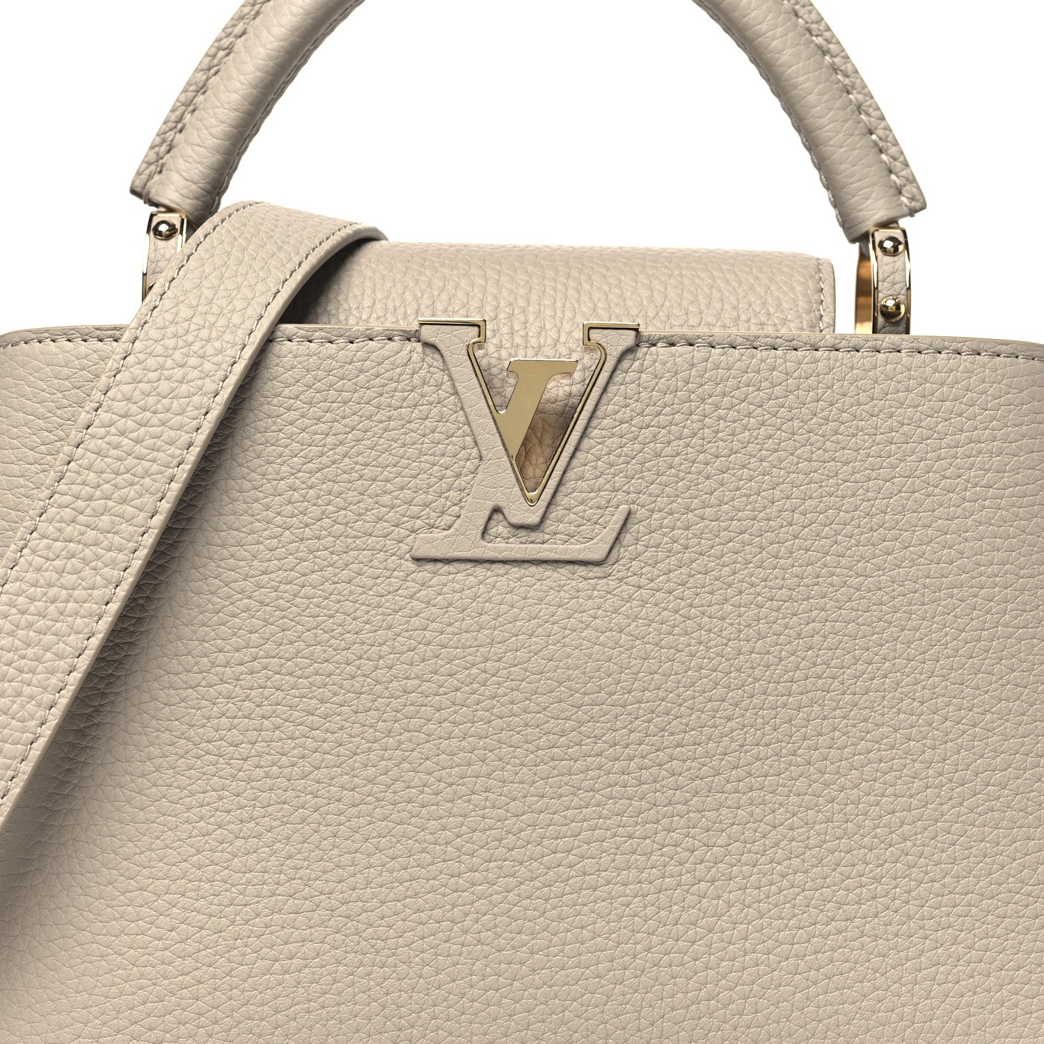Louis Vuitton Taurillon Capucines BB Galet 7 of 9
