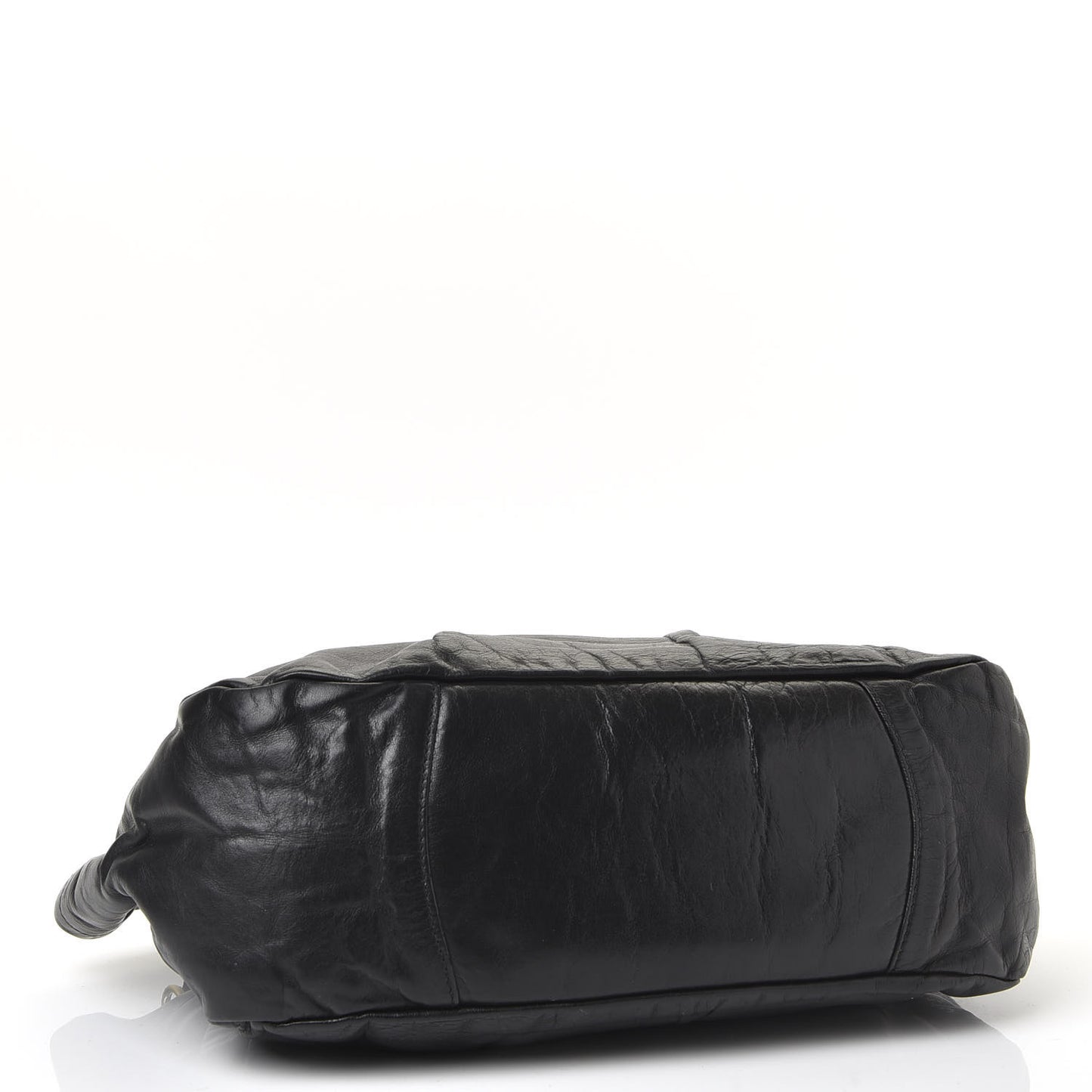 Soft Calf Pleated Hobo Black