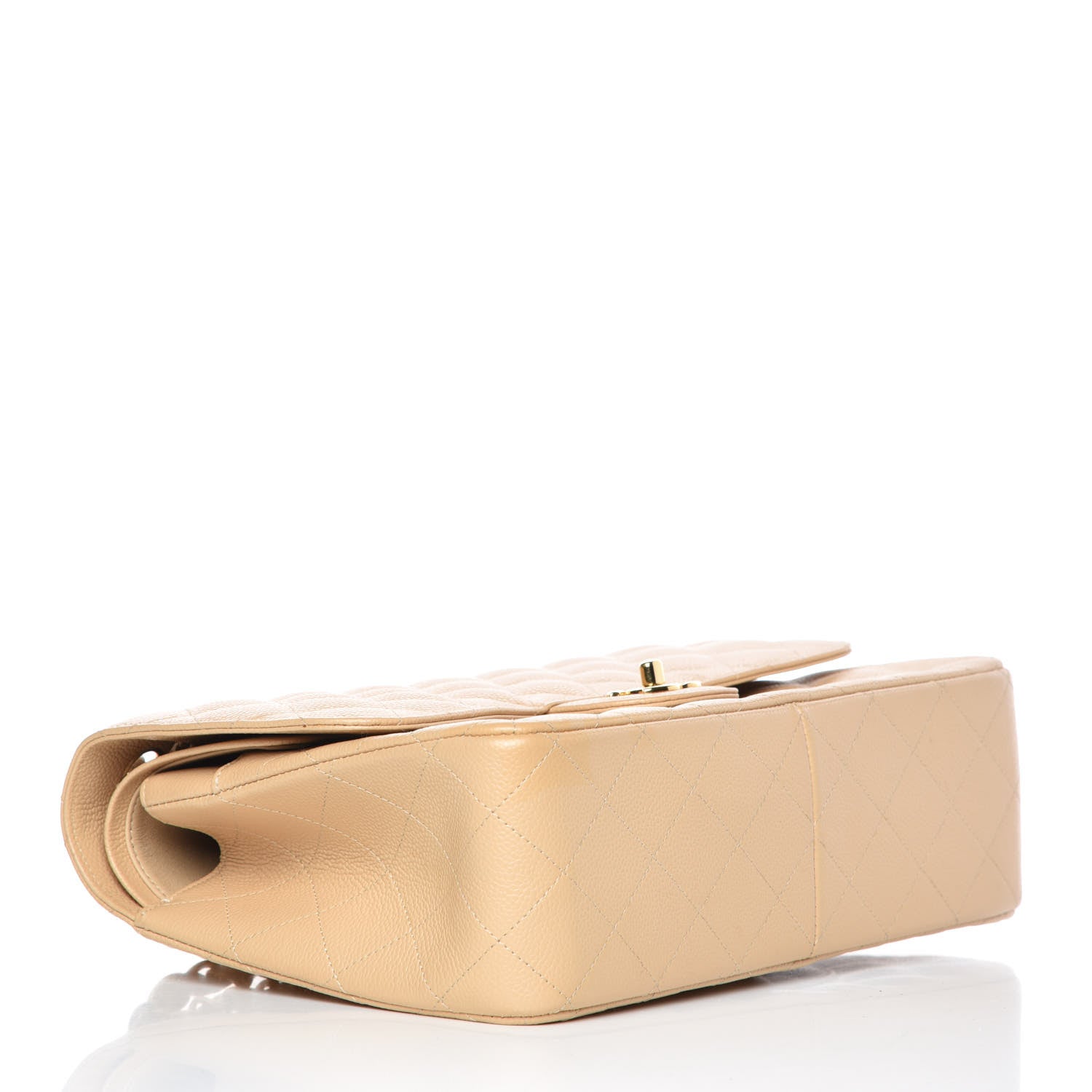 Chanel Caviar Quilted Jumbo Double Flap Beige Clair 4 of 10