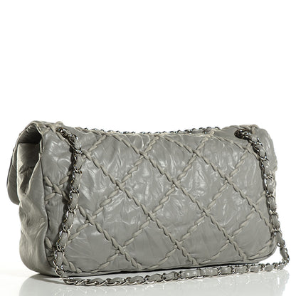 Chanel Calfskin Ultra Stitch Oversized Flap Grey 18 of 24