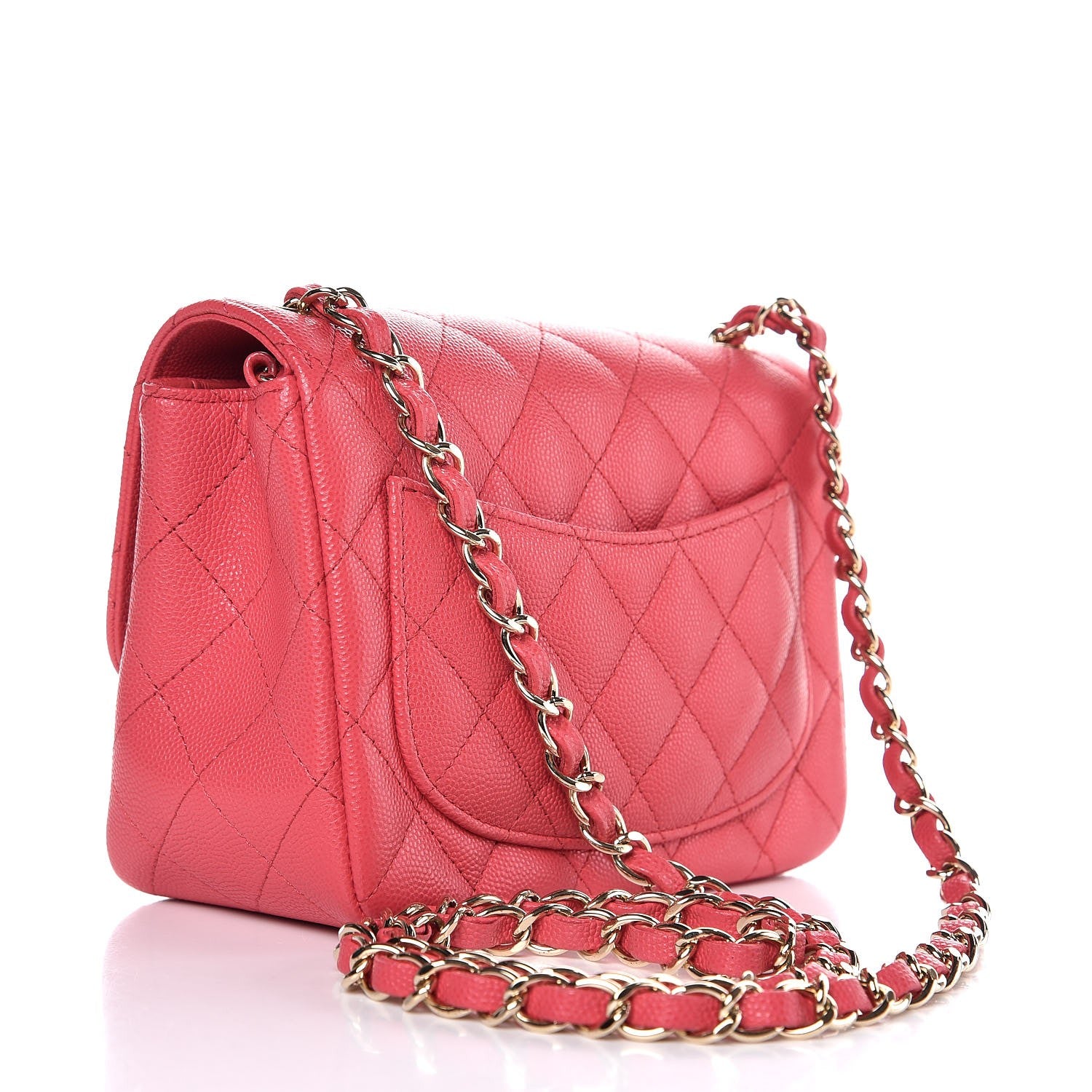 Chanel Caviar Quilted Mini Square Flap Dark Pink 3 of 8