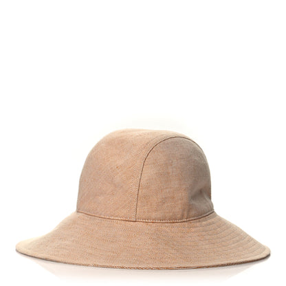 Hermes Linen Colette Hat 57 Jaune Itauba 1 of 7