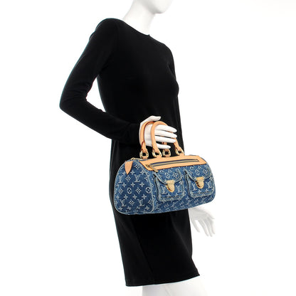 Louis Vuitton Monogram Denim Neo Speedy Blue 2 of 7