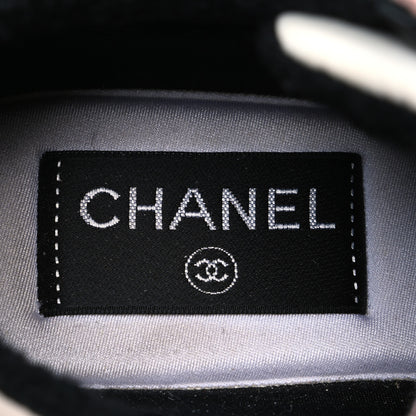 Chanel Nylon Lambskin Suede Calfskin CC Sneakers 35 Pink White Black 9 of 9