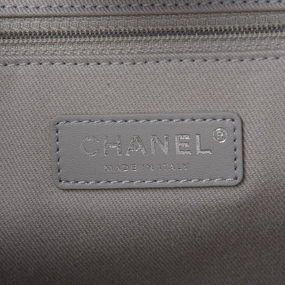 Chanel Striped Canvas Medium Deauville Tote Grey Black 7 of 8