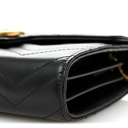 Gucci Calfskin Matelasse GG Marmont Chain Wallet Black 10 of 10
