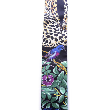 Hermes Silk Jungle Love Love Twilly Black Vert Rose Vif 3 of 4