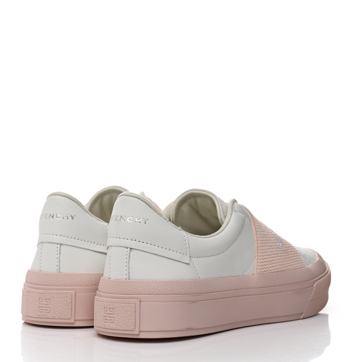 Givenchy Calfskin Band Logo Womens City Sport Sneakers 37 White Pink 4 of 9