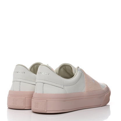 Givenchy Calfskin Band Logo Womens City Sport Sneakers 37 White Pink 4 of 9